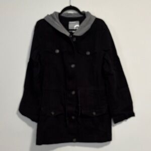 Warehouse One Jacket with Hood Black/Grey Size 1X